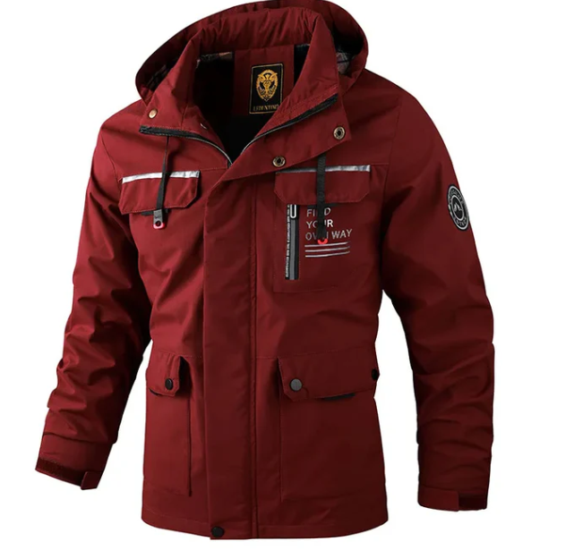 Outdoor Jacket - Men - Multi-Pocket Design - Waterproof Hooded Coat - Marco
