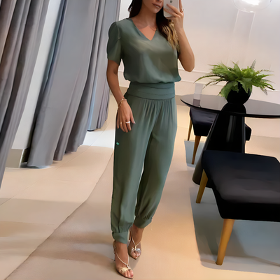 SOFIA - Trendy set with blouse and trousers