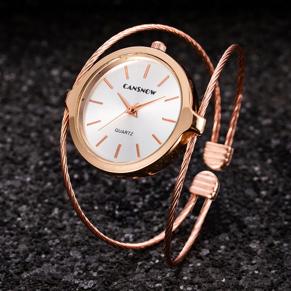 Cansnow Intertwined bangle watch