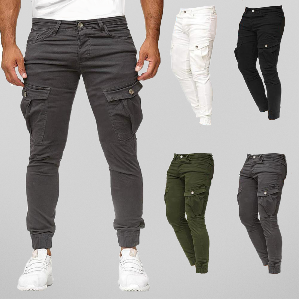 Men's Slim Fit Cargo Trousers - Enzo