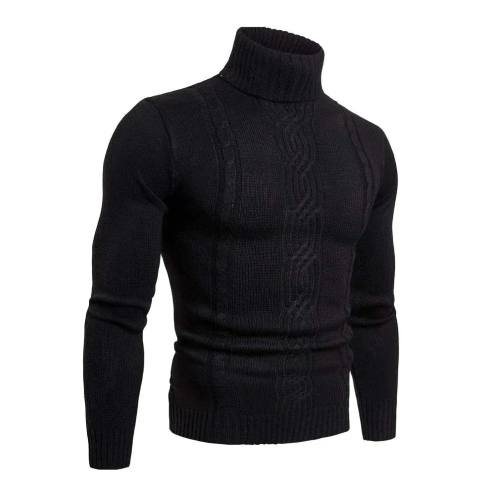 Turtleneck Jumper - Men - Cable Knit - Slim Fit - Harlow