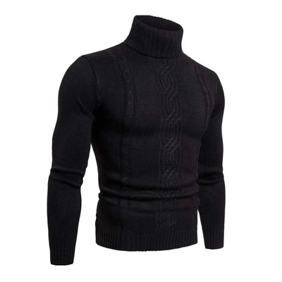 Turtleneck Jumper - Men - Cable Knit - Slim Fit - Harlow