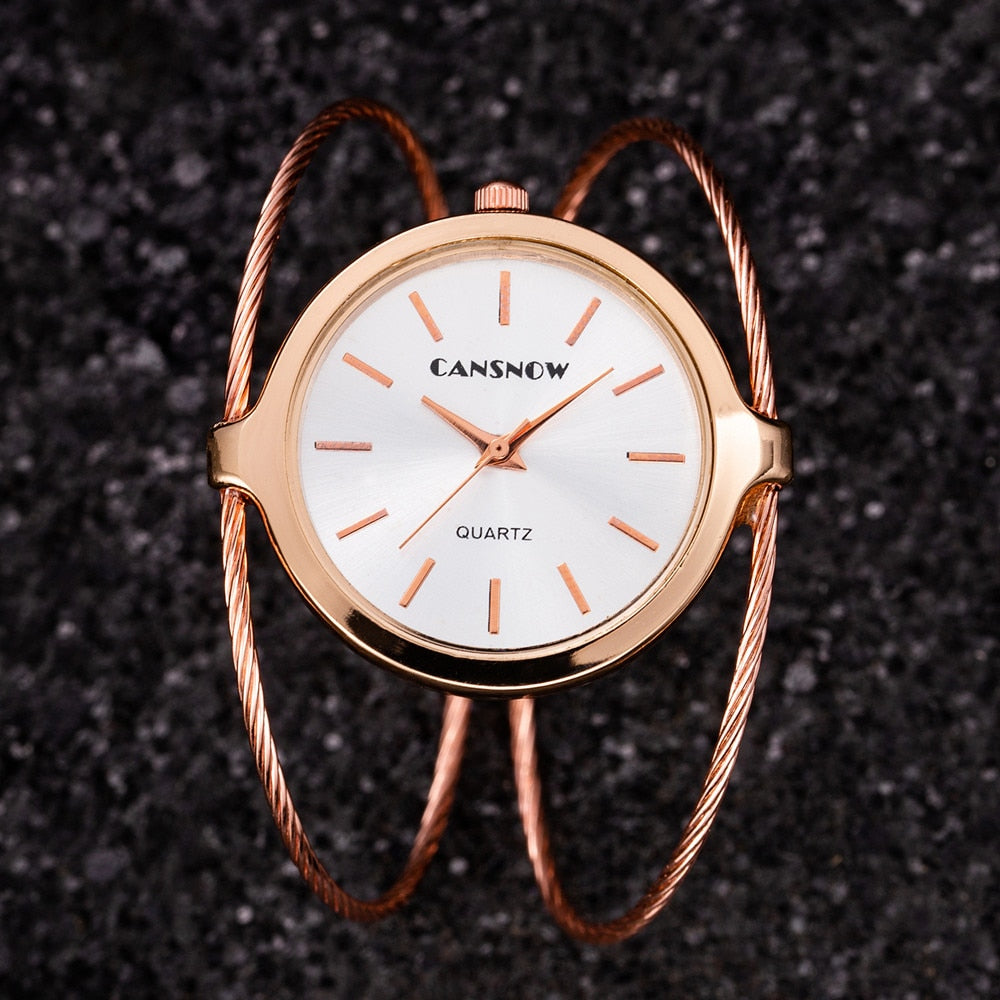 Cansnow Intertwined bangle watch