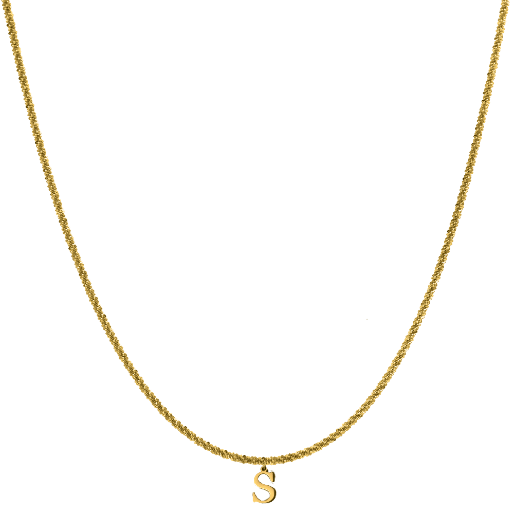 Sparkle Basic Letter chain 14K gold-plated