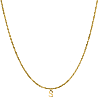 Sparkle Basic Letter chain 14K gold-plated