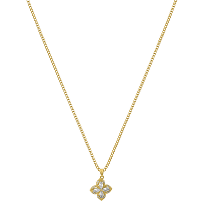 Rotating Flower necklace 18K gold-plated