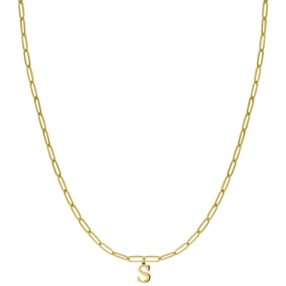 Mini Grace Basic Letter necklace 14K gold-plated