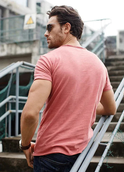 Men's Lightweight Cotton Crew Neck T-Shirt - Lurca