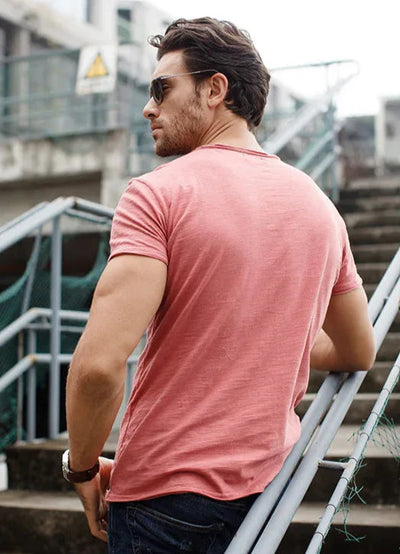 Men's Lightweight Cotton Crew Neck T-Shirt - Lurca