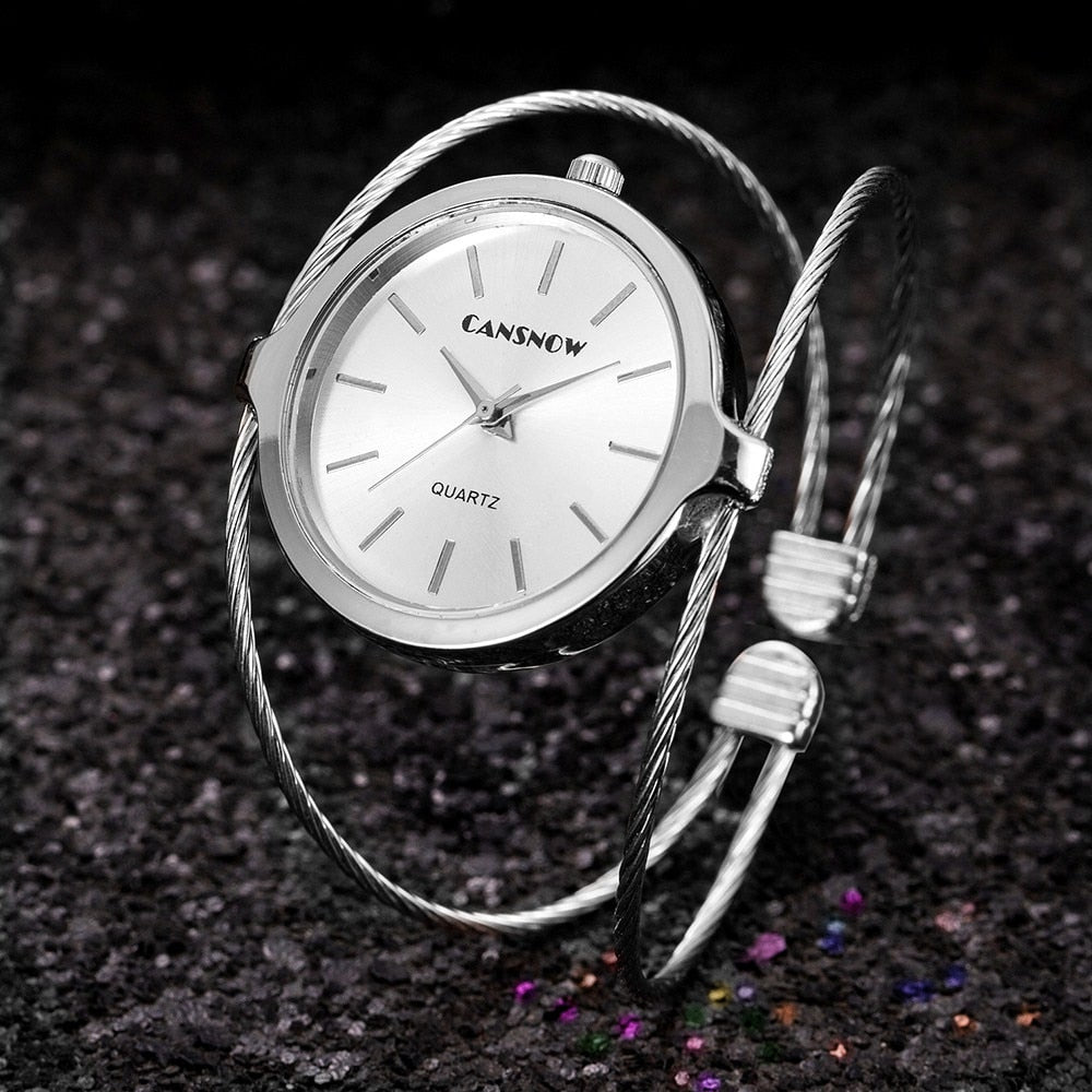 Cansnow Intertwined bangle watch