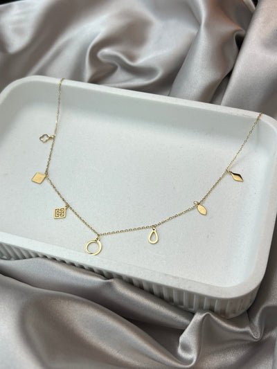 Blissful Circle chain 18K gold-plated