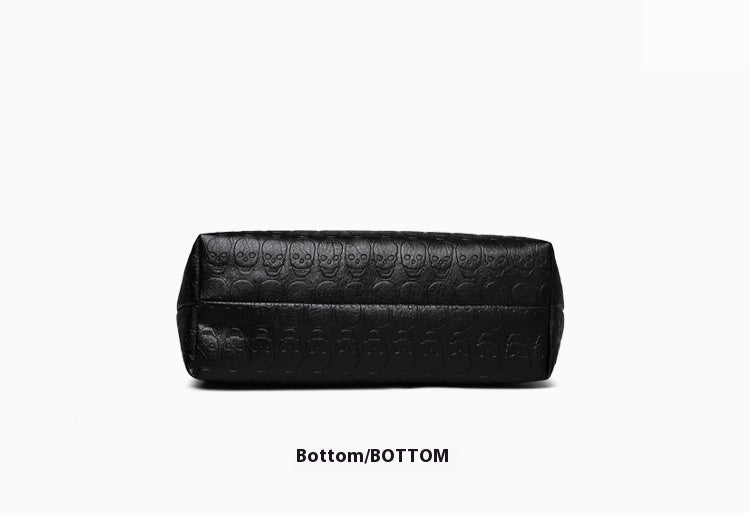 Handbag for women with skull print and large capacity