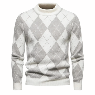 Jumper - Men - Argyle Knit - Crew Neck - Jack