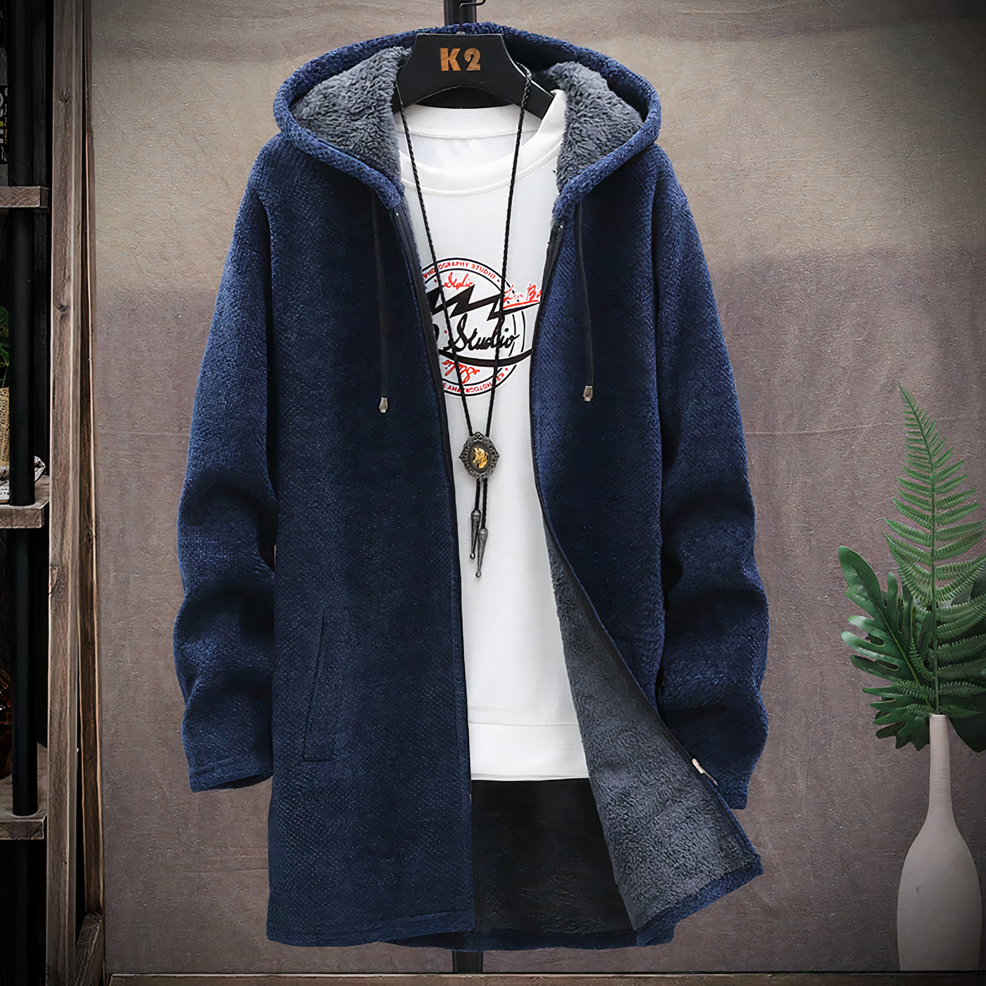 Jayden - Long hooded cardigan