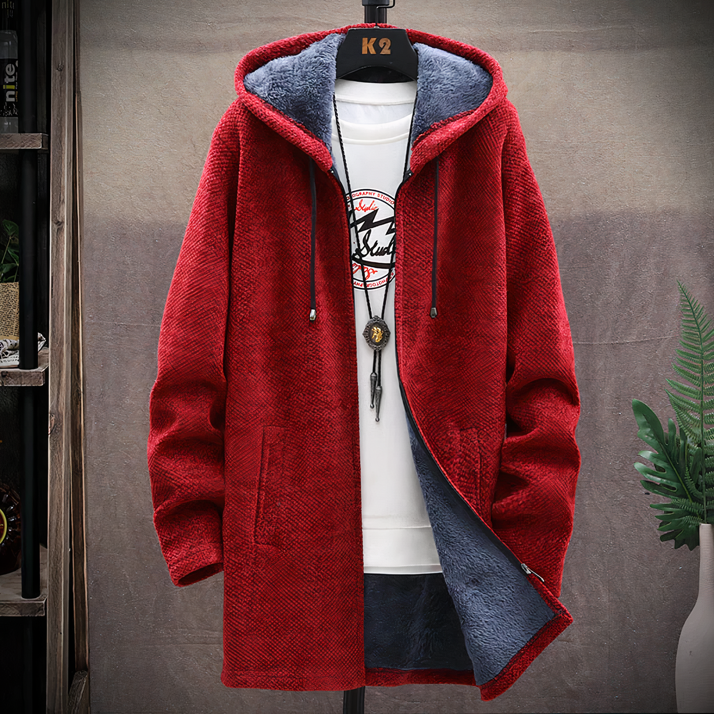 Jayden - Long hooded cardigan