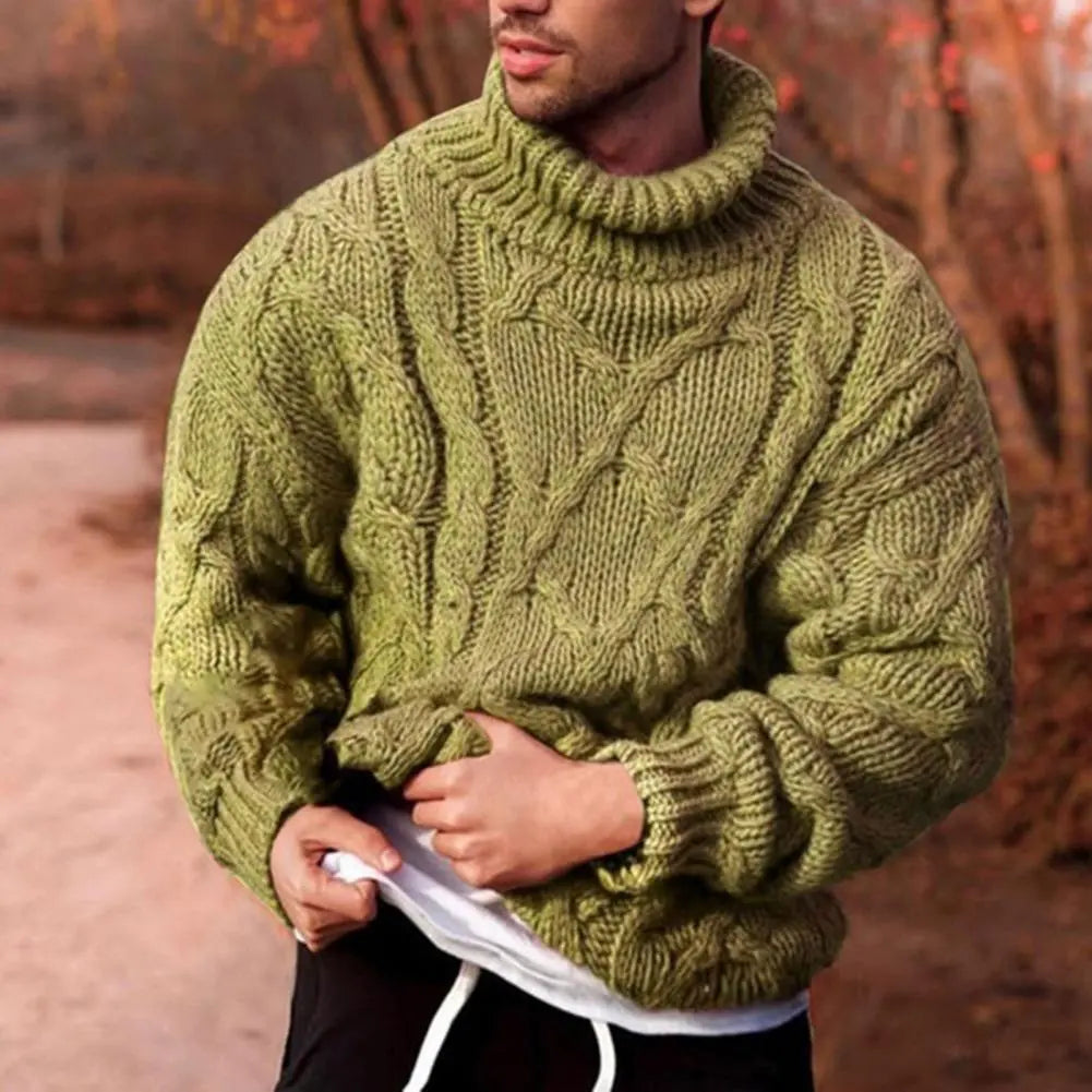 JENSON - Knitted jumper with braided plait for men