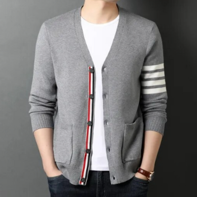 Men’s Button-Front V-Neck Cardigan - Kenneth