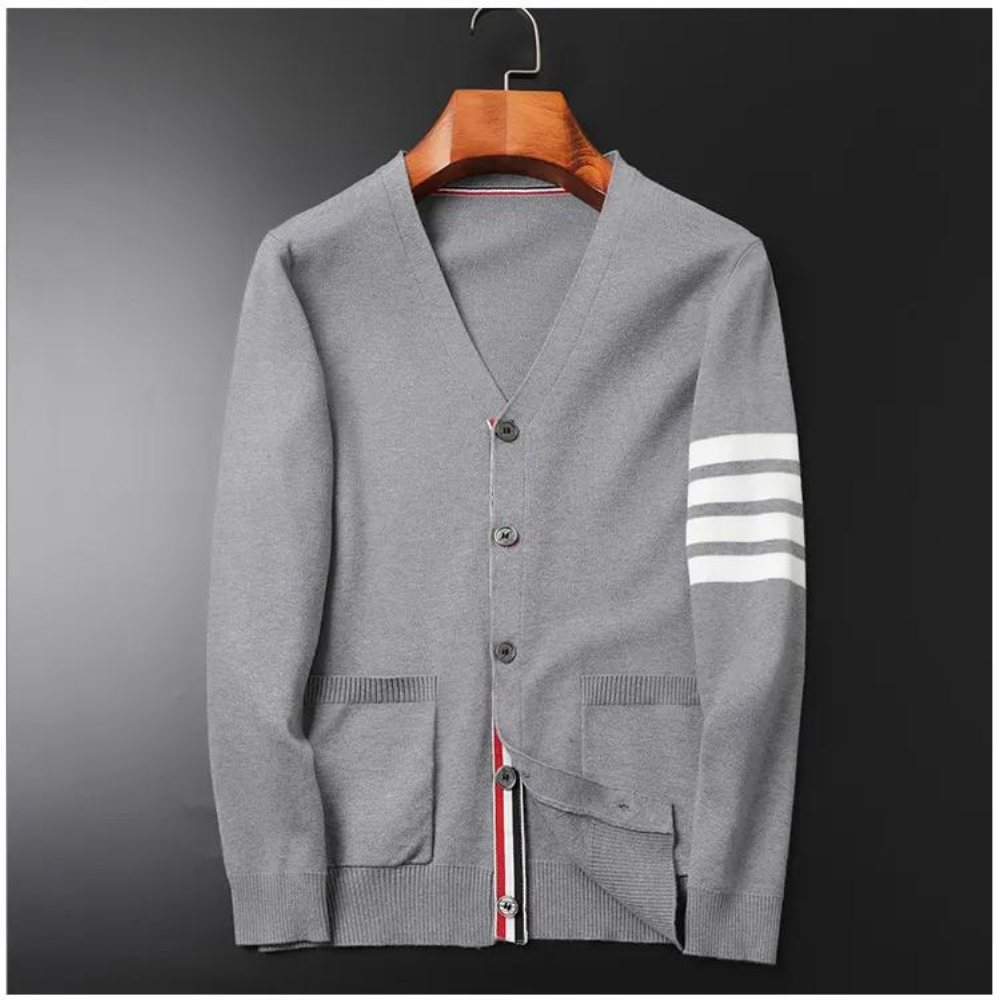 Men’s Button-Front V-Neck Cardigan - Kenneth