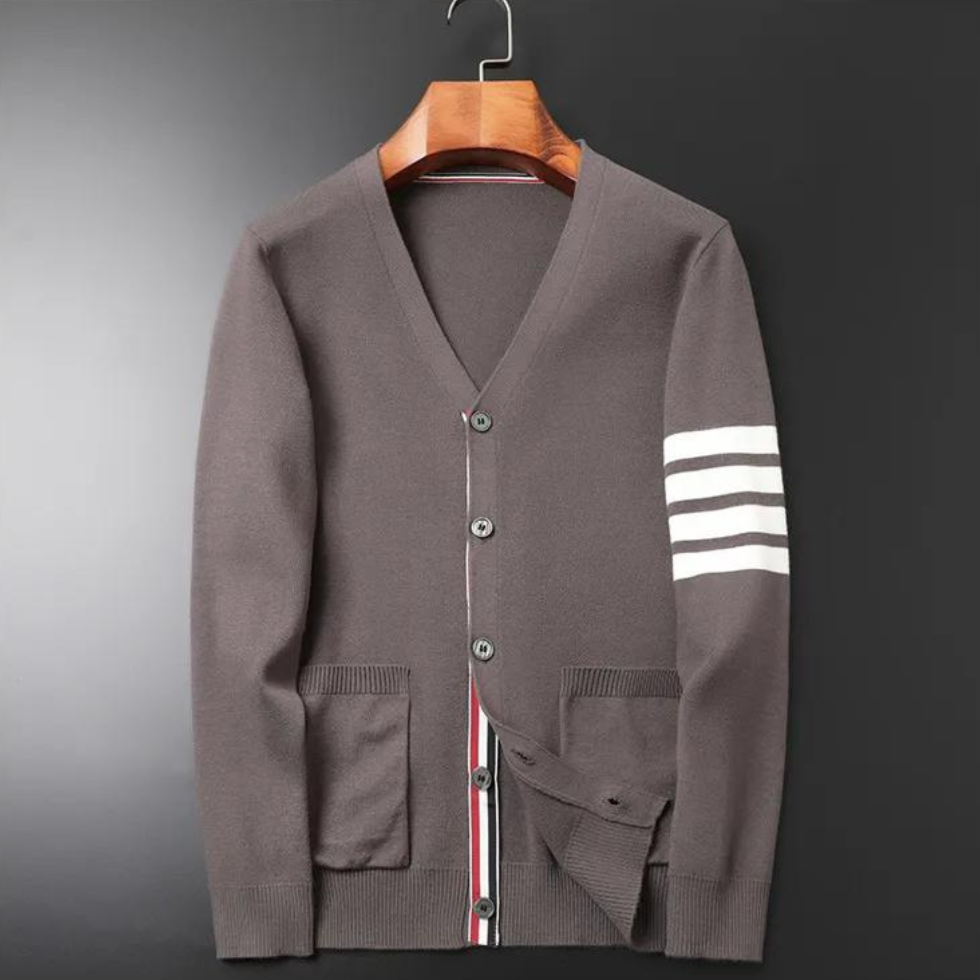 Men’s Button-Front V-Neck Cardigan - Kenneth