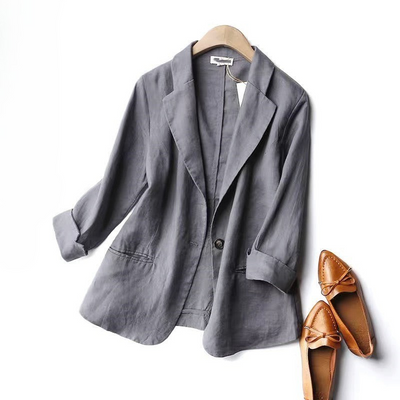 Women's casual linen blazer - Amara