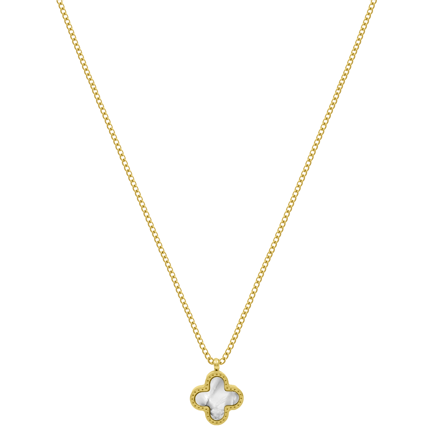 Mother-of-pearl Black 2in1 Unique Leaf 18K gold-plated