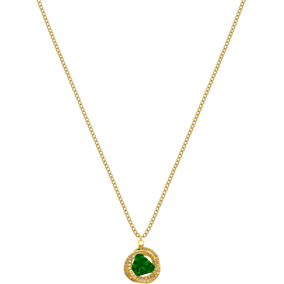 Trapped pyramid chain 14K gold-plated