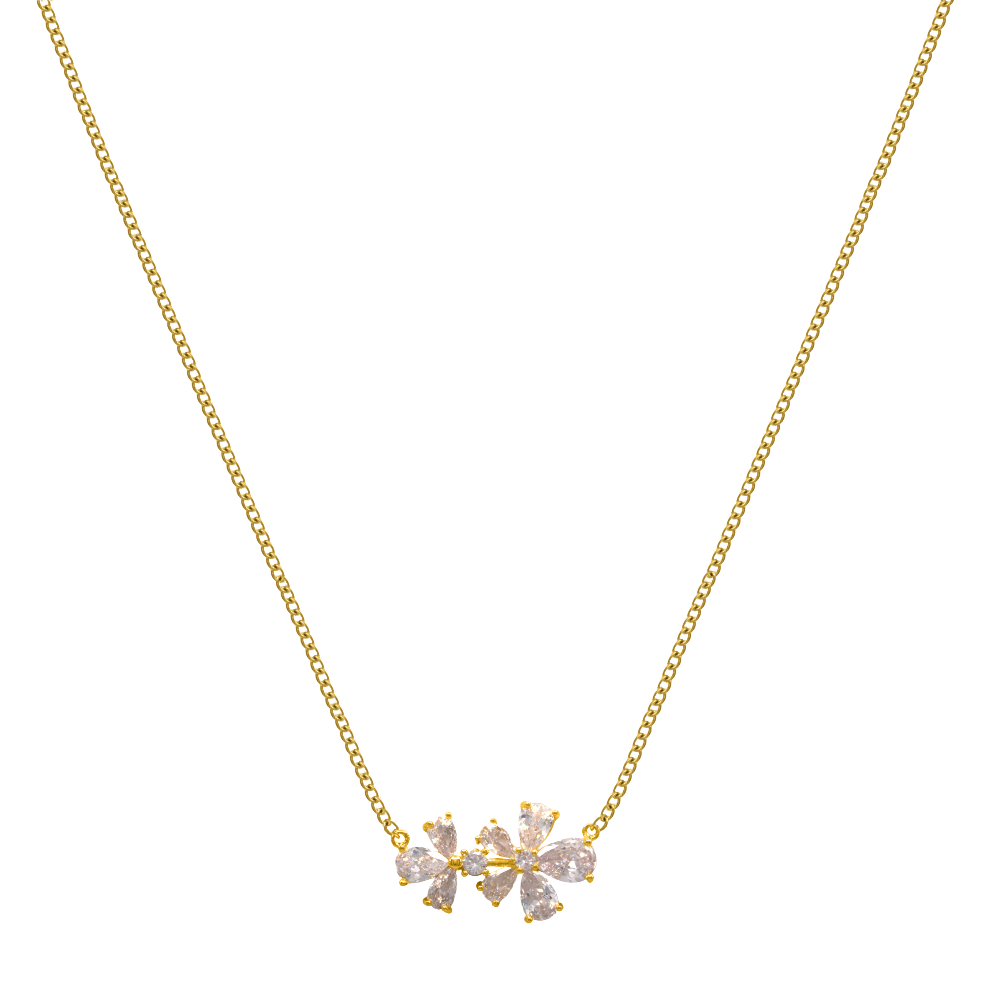 Flower chain 14K gold-plated