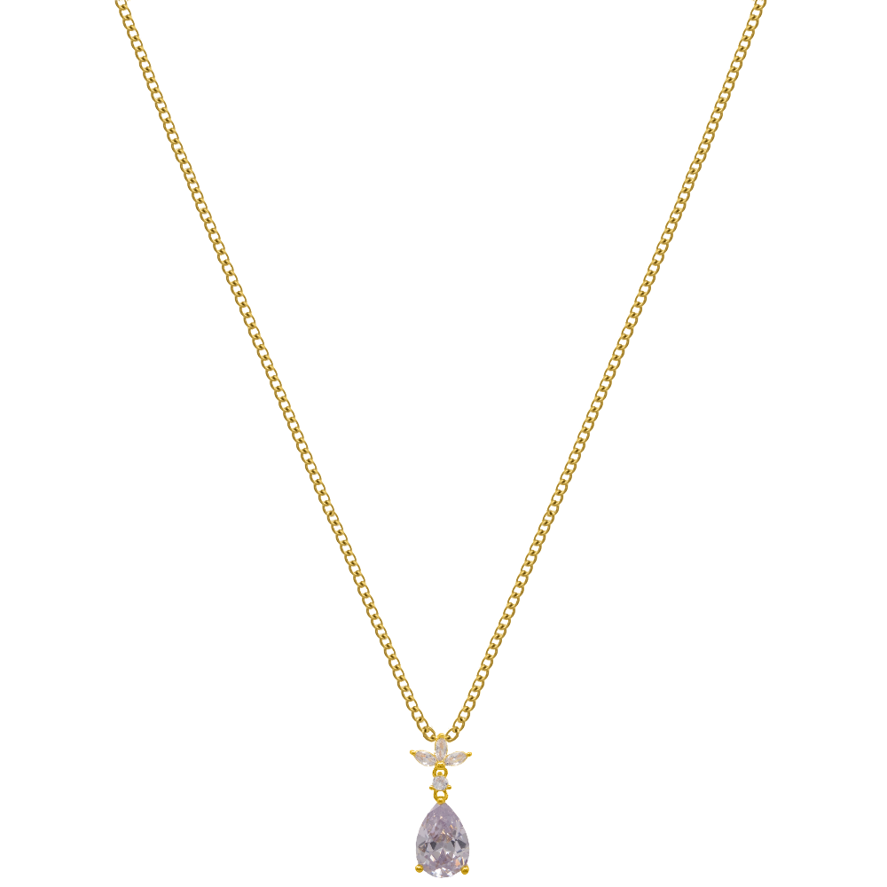 Lotus drop chain 14K gold-plated