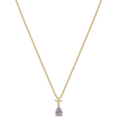 Lotus drop chain 14K gold-plated