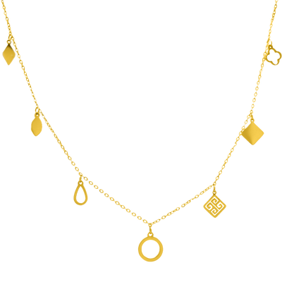 Blissful Circle chain 18K gold-plated