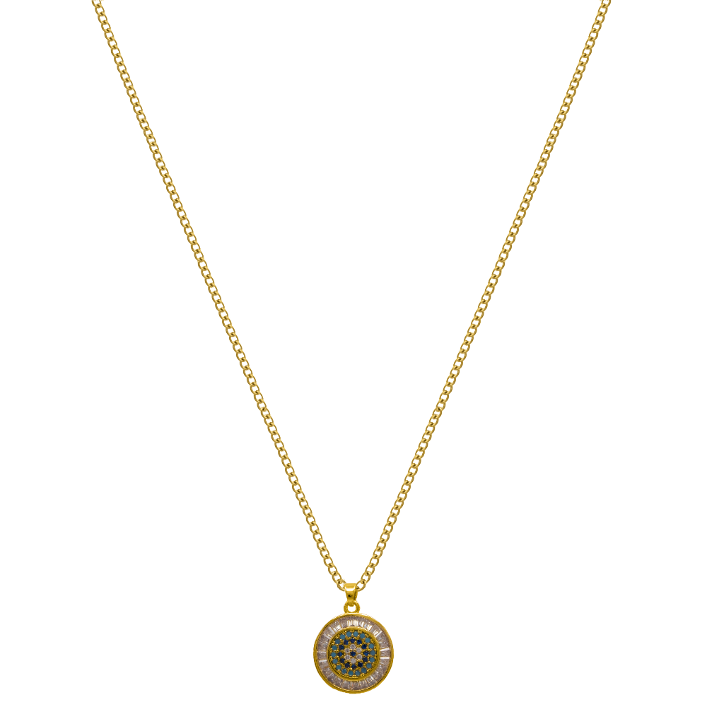 Crystal Nazar necklace 14K gold-plated