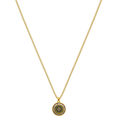 Crystal Nazar necklace 14K gold-plated