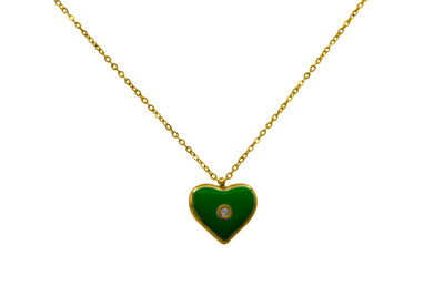 Love Stone Heart 14K gold-plated