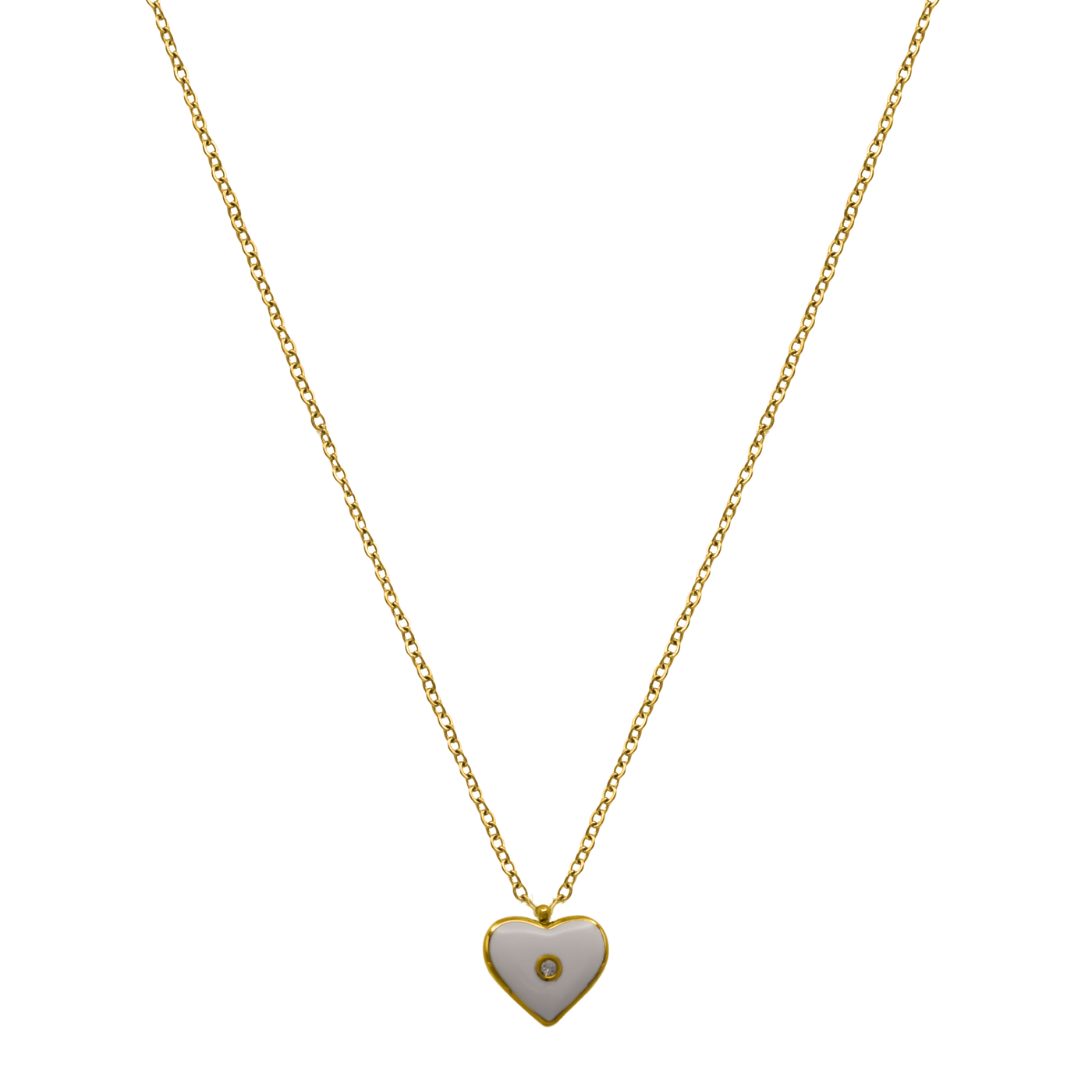Love Stone Heart 14K gold-plated