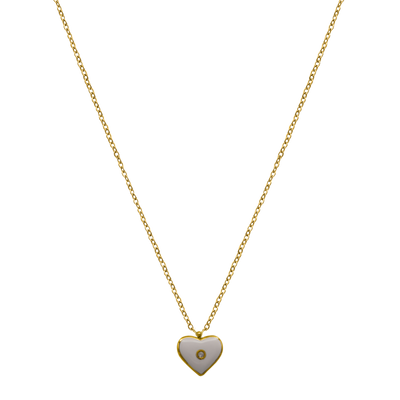 Love Stone Heart 14K gold-plated