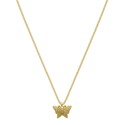 Butterfly chain 14K gold-plated