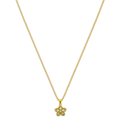 Cluster Flower necklace 18K gold-plated