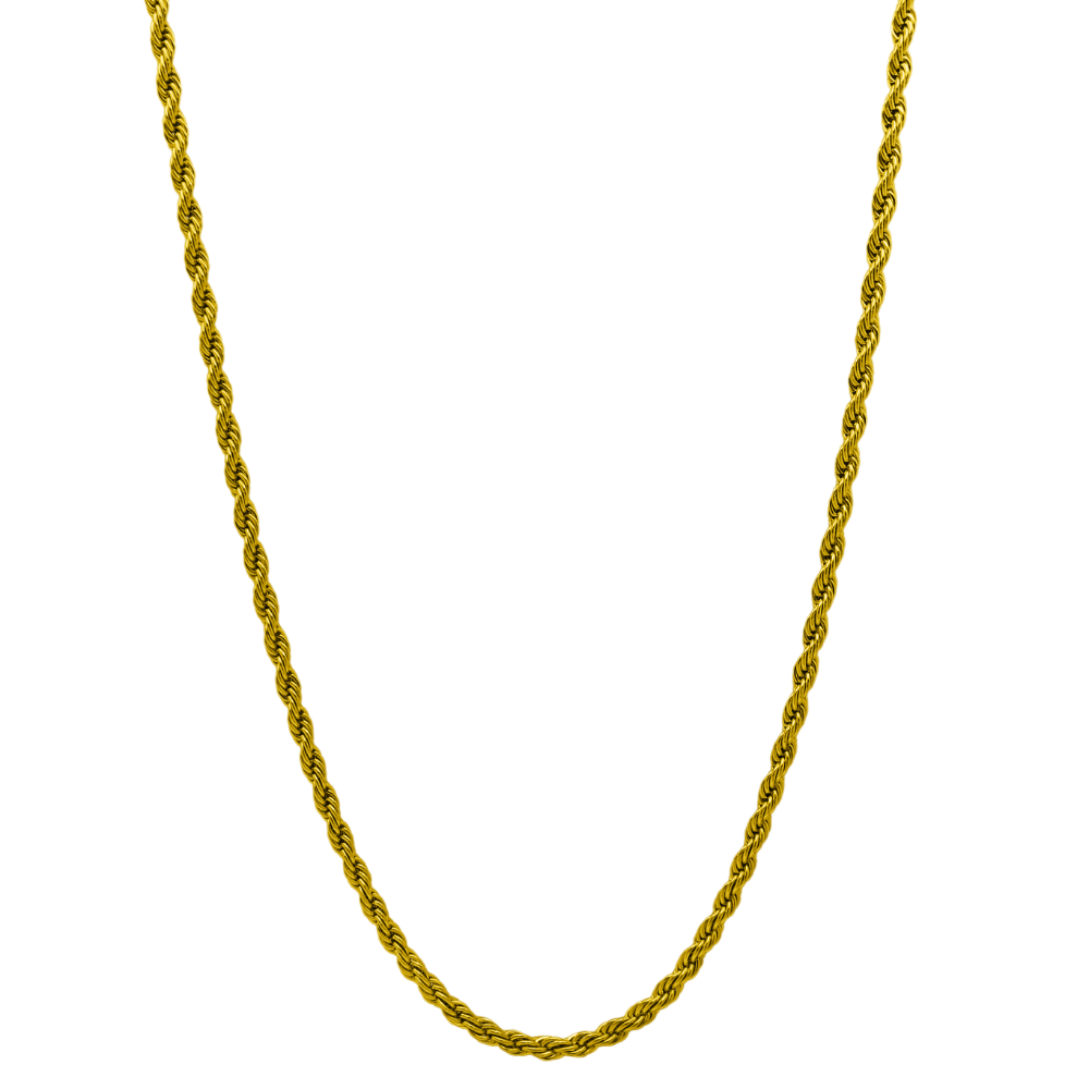 Twisted chain 18K gold-plated