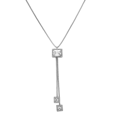 Square Dangle Mirror Chain 18K Gold Plated