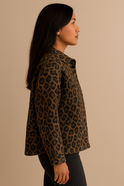 Women's jacket with leopard print - Leandra