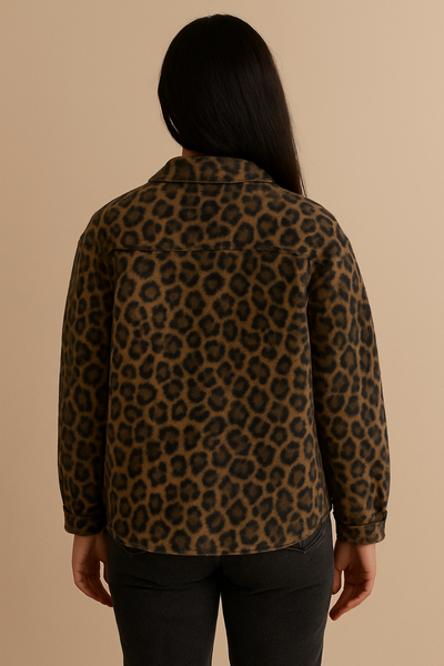 Women's jacket with leopard print - Leandra