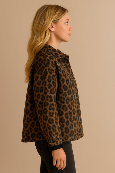 Women's jacket with leopard print - Leandra