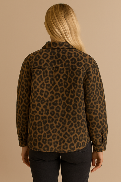 Women's jacket with leopard print - Leandra