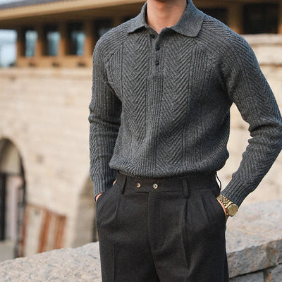 Warm winter jumper for men with a casual cut
