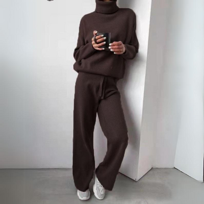 Carmel - 2-piece set, turtleneck jumper and long trousers
