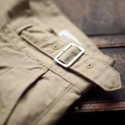 Harrison - Gurkha trousers with pleats on the front