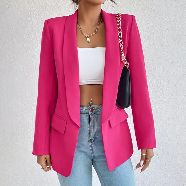 Blazer - Women - Tailored Single-Breasted with Flap Pockets - Élise