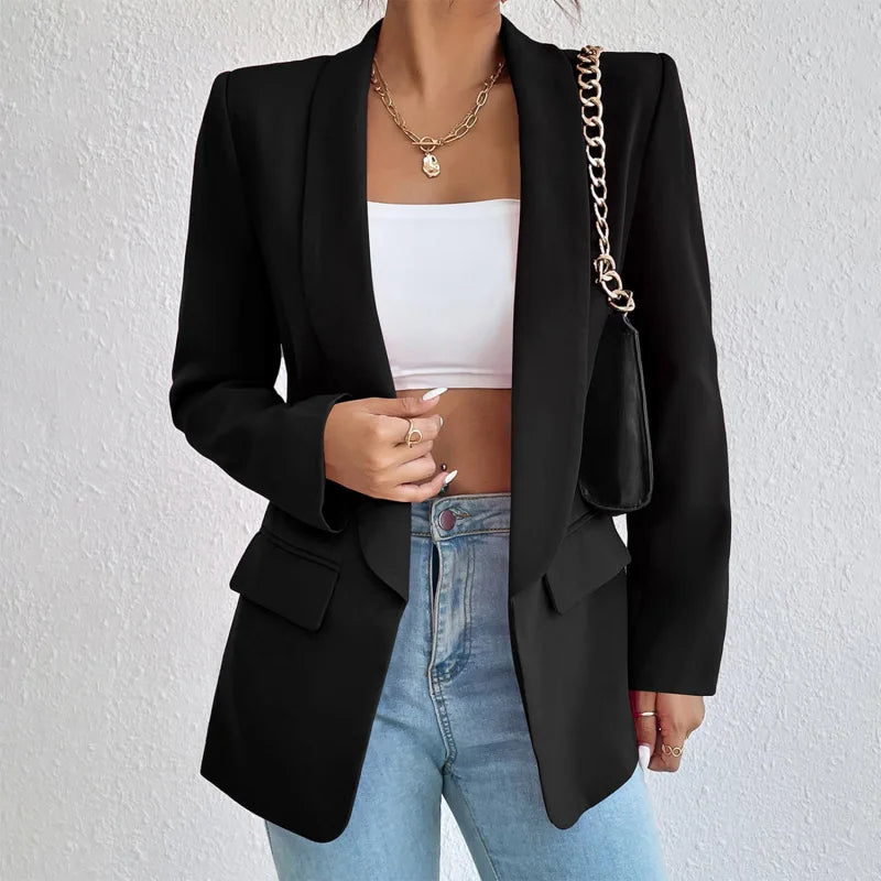 Blazer - Women - Tailored Single-Breasted with Flap Pockets - Élise