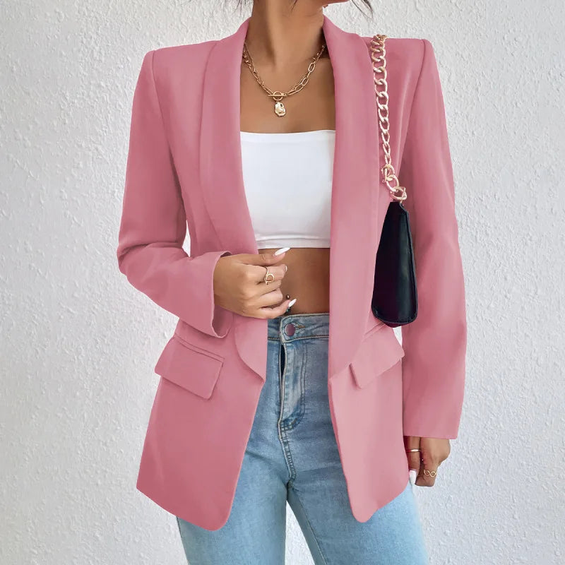Blazer - Women - Tailored Single-Breasted with Flap Pockets - Élise
