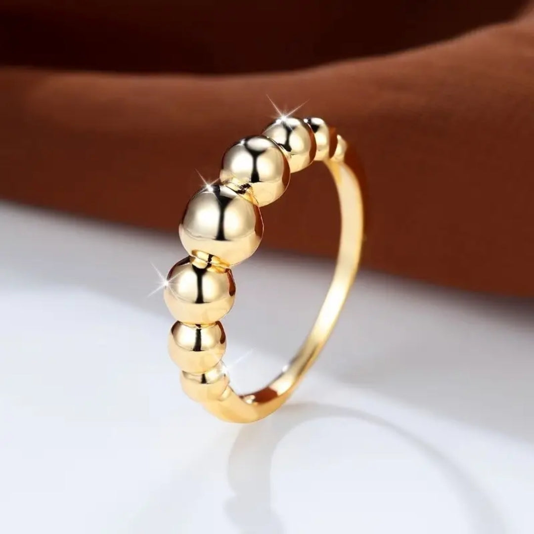 Gold Beads Ring - Livia